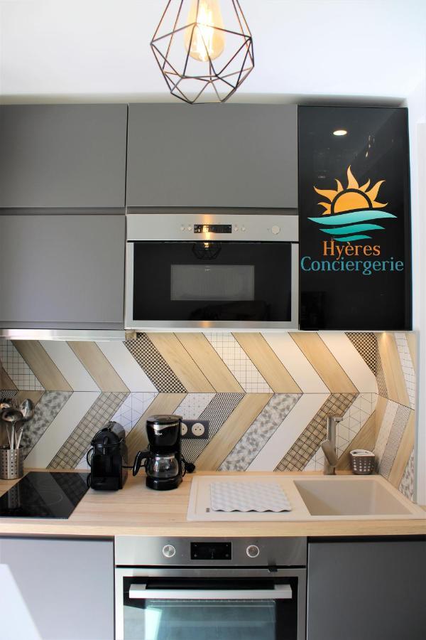 Апартаменты Hyeres-Plage -T2 Neuf Rdj Clim Wifi - La Capte By Hc Экстерьер фото