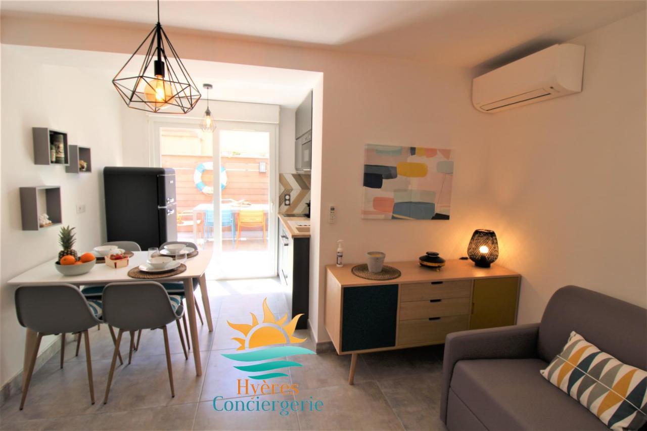 Апартаменты Hyeres-Plage -T2 Neuf Rdj Clim Wifi - La Capte By Hc Экстерьер фото